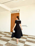ORANGE JUICE Lace Decor Peter Pan Collar A-Line Midi Dress